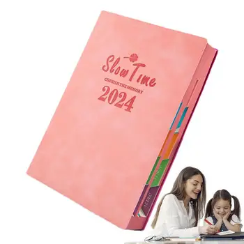 2024 Dátum Knihy Mesačný Plánovač Plánovač 2024 Plánovač, Kalendár Týždenný Program Organizátor Denný Plánovač 2024 Týždenný Kalendár Kože