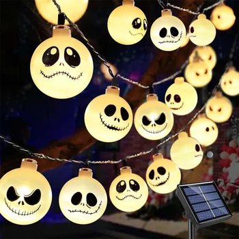 Solárne String Svetlá Nočná Mora Pred Vianocami Halloween Dekorácie Svetlá 8 Režimov Nepremokavé Vonkajšie Solárne 351