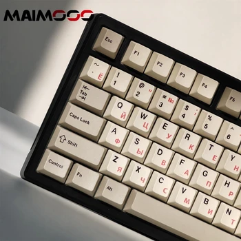 MAIMOOO ruskej Keycaps 113Keys 9009 Klasické Retro Keycaps Červená Biela Šedá Oem Pbt Mechanické Klávesnice Diy Jednoduchý Štýl Ru Keycap