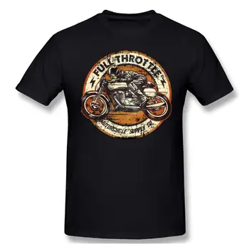 Vintage Motocykel Biker Streetwear T Shirt Veľkými rozmermi, O-krku Bavlna Krátky Rukáv T-shirt