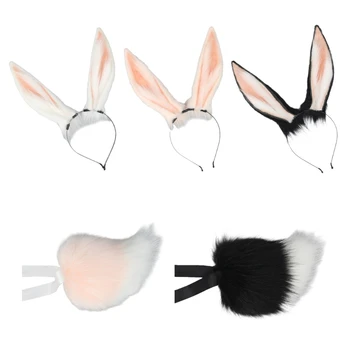 Chlpaté Ucho Hairhoop Plyšové Ucho Hairband Animácie Bunny-Kostým Party Rekvizity Headdress Ženy Príslušenstvo Roztomilý Chvost/Hlavový Most