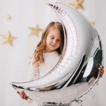 1 36 palcový mesiac balón v tvare hliníková fólia balón narodeniny, party dekorácie atmosféru mesiac balón tvar