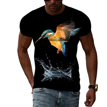 Letné Módy Rôznych Vtákov grafické t košele Pre Mužov Bežné 3D Tlač Zvierat Vzor T-shirt Trendly Hip Hop harajuku streetwear