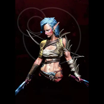 Živica vojak 1/10 modernej fantasy žena, vojak poprsie Model Unassambled Nevyfarbené Obrázok Stavebných Kit