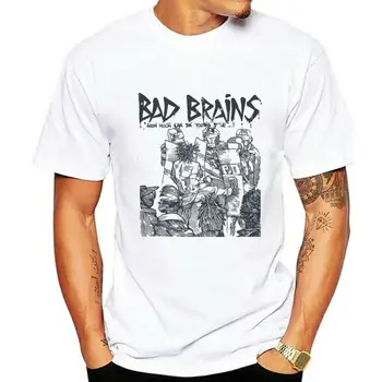 Bad Brains T Shirt Punk Rock Fugazi Minor Threat Fishbone Pásmový Grafický Tee Mužov Krátky Rukáv Predaj Lacné Bavlnené Tričko