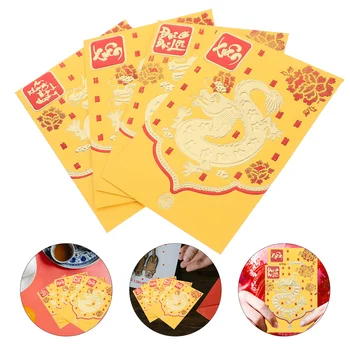 Multi-trik Červené Obálky Rok Draka, Šťastie, Peniaze, Obálky Čínsky Nový Rok Červené Obálky Papierové Červené Pakety (Zmiešaný Štýl)
