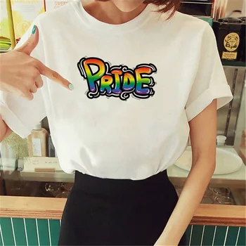 Pride Tričko top ženy Y2K Tee dievča, Japonská oblečenie