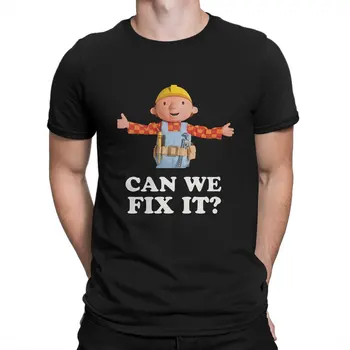 Pánske T-Shirt Môžeme Opraviť It1 Vintage Čistej Bavlny Tee Tričko Krátky Rukáv Bob Staviteľ Inžinierstva Cartoon T Shirt Posádky Krku