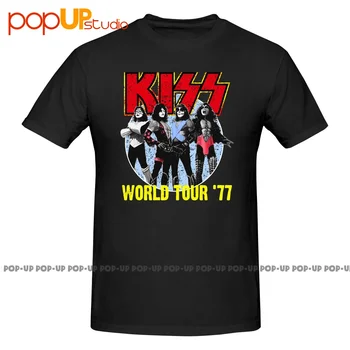 Kiss Kapela 1977 World Tour Tričko T-shirt Tee Darček Denne Hip Hop All-Zápas