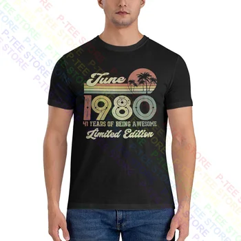 Júna 1980 Núdzi 41 ročný 41 Narodeniny Tričko T-shirt Nové Príležitostné Vintage Pohodlné Čaj