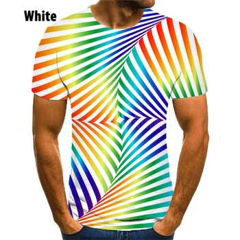 2023 Nové Módne Milovníkov T Shirt 3D Vytlačené Osobné Muži/ženy Farebné Závrat Hypnotické Muži/ženy T-shirt