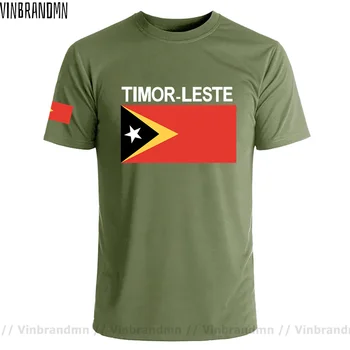 Demokratická Republika východný Timor východný Timor TLS Mens T tričko Classic Značky Dresy Národ Bavlna T-shirt Vlajkou Krajiny, Topy Čaj