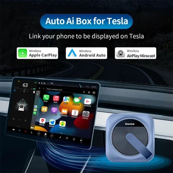 Bezdrôtové Caplay Ai Box Pre Tesla Model 3/Y/X/S Auto CarPlay/HiCar Android Auto Olus T box Podpora WiFi, Bluetooth, Hlasové Asistent