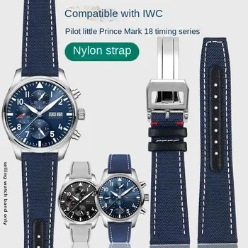 Nové plátno watchband 20 mm 21 mm 22 mm pre IWC pilot malý princ marek 18 načasovanie série nylon plátno hodinky remienok náramok Bracele