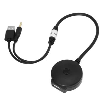 Auto Bezdrôtové Bluetooth Audio AUX a USB Hudobné Adaptér Kábel pre Mini