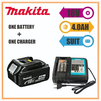 100% Originál Makita 18V 4.0 Ah Nabíjacie Náradie Batérii s LED Li-ion Výmena LXT BL1860B BL1860 BL1850