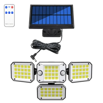 296 LED Snímača Pohybu Solárne Nástenné Svetlo Vonkajšie Solárne Povodňových Lampa s 2 Snímače Svetla 3 Režim IP65 Vodeodolný Záhrada