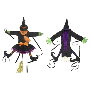 Pútavý Halloween Čarodejnice sa Zrútilo Čarodejnice Vonkajšie Dekorácie pre Dvore