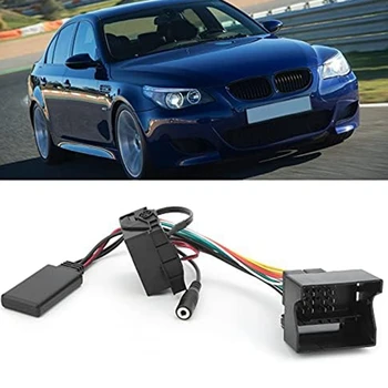 2Set autorádia Bluetooth 5.0 Hudby AUX Kábel, Handsfree Adapter Postroj Kit Čierny ABS Na BMW E60 E63 E90 E91