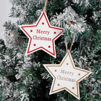 Vianočný Strom Dekorácie Prívesky, Hand-made Tvorivé Jedinečné Inovatívne Slávnostné Slávnostné Drevené Dosky Závesné Dekorácie Očarujúce