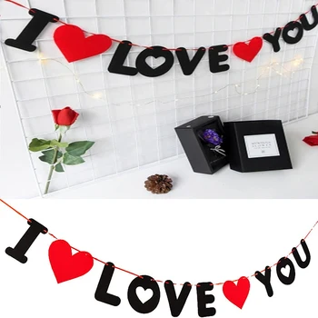 Svadobné Dekorácie Milujem ťa Banner Valentína Strany Visí Bunting Garland Domova Dodávky Výročie Svadobné Sprcha