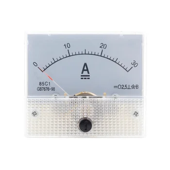 85C1-DC 30A DC Voltmeter Ukazovateľ Hlavu Analógový Ammeter Panel Meter