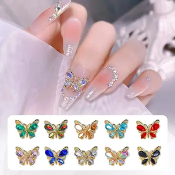 Umelecké Šperky Nechtov Charms kórejský Nail Art Butterfly Nechtov Dekorácie 3D Nail Vŕtačky Manikúra Príslušenstvo Aurora Nechtov Kamienkami