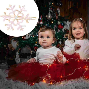 4 Ks Snowflake Vlásenky Pazúr Klip Vianočné Doplnky pre Ženy Dodávky Crystal