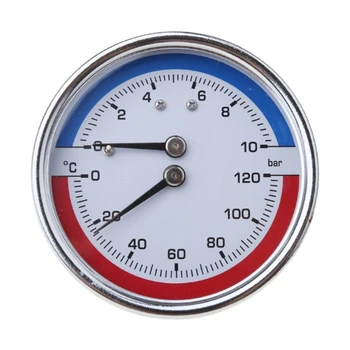 Teplota tlakomer 10 cm-Dia 0-10 Bar 0-120 ℃ pre Thermo-manometer Kotla