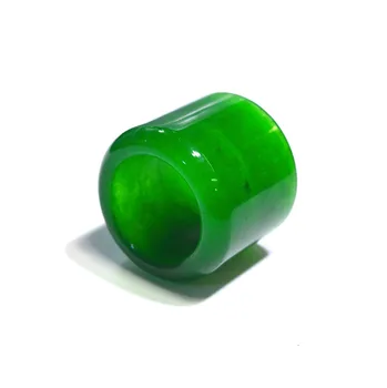 Green Jade Široký Palec Krúžky Pure Stone Quartz Krúžok Amult Módne Kúzlo Šperky, Darčeky Pre Zrelé Ženy