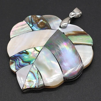 Prírodné Shell Prívesok Listový tvar perleť Abalone Shell Nádherné Kúzla Pre Šperky, Takže DIY Náhrdelník Príslušenstvo Darček