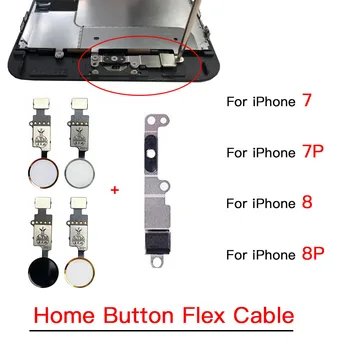 Najnovšie Tlačidlo Domov Dotyk ID Hlavný Kľúč Flex Kábel Pre iPhone 7 7P 8Plus S Držiakom Držiak Späť Funkciu Náhradné Riešenie