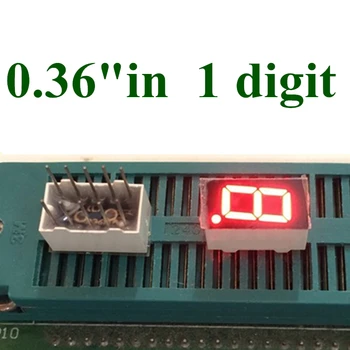 20PCS/VEĽA 0.36 palcový 1 Bit 7 Segment červená LED Displej Digitálne Trubice Plastové Kovové Spoločná katóda(Nixie tube)