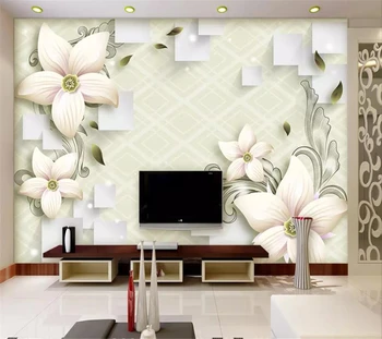wellyu Vlastnú tapetu abstraktných de parede 3D troch-dimenzionální minimalistický kvetinové pozadie steny 3d tapety pre obývacia izba