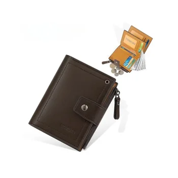 Krátke Business pánske Peňaženky Multi-card Zips Farbou Multi-funkčné Zmeny Uskladnenie v Kabelke Peňaženku Mužov