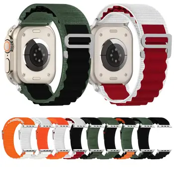 Nylon Silikónové Popruh Pre Apple Hodinky Band 49 45mm 41mm 44 mm 40 mm Nylon Watchband Náramok Pás Iwatch Series 3 5 SE 6 7 8 Ultra