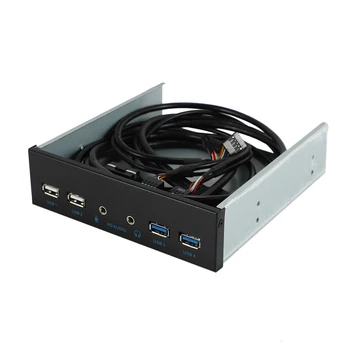 5.25 Palcový Desktop Pc Prípade Vnútorný Predný Panel, Usb Hub, 2 Porty Usb 3.0 A 2 Porty Usb 2.0 S Hd Audio Port 20 Pin Konektor