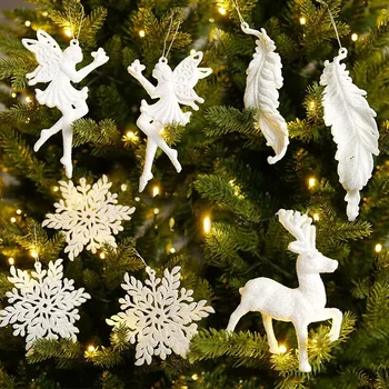 2022 Firmware Nový Rok Party Vianočný Strom Prívesky Snowflake Anjel Jeleň Visí Ozdoby, Vianočné Dekorácie Pre Domov Deti Hračka