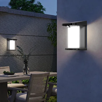 Solárne LED Vonkajšie Svetlo Snímanie Pohybu Solárne Lampy Záhradné Nepremokavé Dekorácie, Balkón, Schodisko Dvore Slnečné svetlo Nástenné Svietidlo