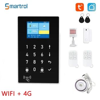 Smartrol 4G Bezpečnostný Alarm Systém Tuya WiFi 2 v 1 Alarme Hosť Security Protection Snímač pre Smart Home Security Alarmy Auta