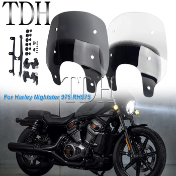 Motocykel čelného skla Predný Spojler Držiaku Svorky pre Harley Nightster 975 2022 2023 RH975 Nightster975 Čelné sklo Vietor Štít