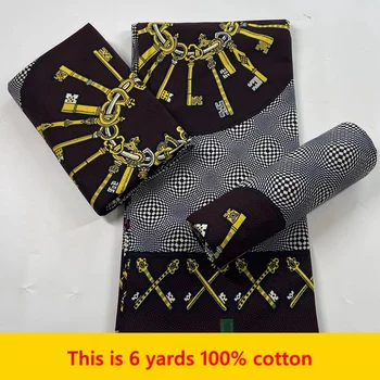 Nové 100% Bavlna Afriky Pôvodného Real Vosk Textílie 2022 Naozajstný Ankara Tlač Vosk Textílie Pre Svadobné Šaty Tkaniva Svadobné Šaty