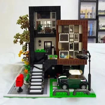 Hot Predaj Creative Expert na Ulicu Model Stavebné Bloky Haeunjae Kórea Moderná Vila DIY Hračka Pre Dieťa Vianočný Darček MOC-107015