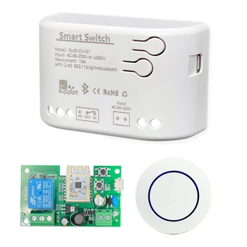 AC 85-250V Biela Modul Plastové Modul So Prípade Wifi+BT 1CH Vzdialeného Relé Ewelink Pre Alexa Google Domov S 2.4 Diaľkové G