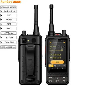 Rungee Smartphone Analógový Walkie Talkie Android 10 UHF 400-470MHz obojsmerné Rádiové Podporu PTT A-GPS, Fotoaparát, Wifi