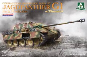 Takom 2125w Mierke 1/35 Jagdpanther G1 Začiatku Výroby w/zimmerit Bez Interiéru Limited Edition
