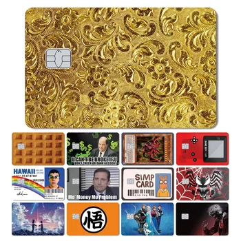 Anime Yu-Gi-Oh! Charizard Mclovin Venum Spiderman Zlaté Mince, Kreditné platobné Karty Banka Kartu Matný Nálepky Pokožky Film Kryt HT12