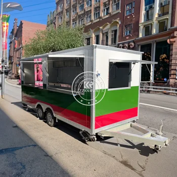 2024 Fast Food Truck Mobile Pizza Košíka Trailer Dezert Potravín Kamióny Plne Vybavené Potravín Prípojného Vozidla