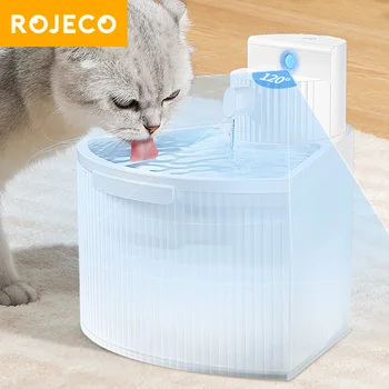 ROJECO Bezdrôtový Mačka Studne Automatický Senzor Pitnej Fontány Pre Mačky Psa Napájačiek Pet Smart Zásobník Vody Príslušenstvo